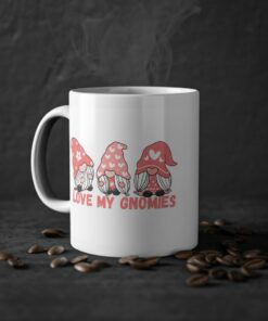 Gnome Valentine Mug, Gnome Coffee Cup, Couple Valentine Gnomes Gifts