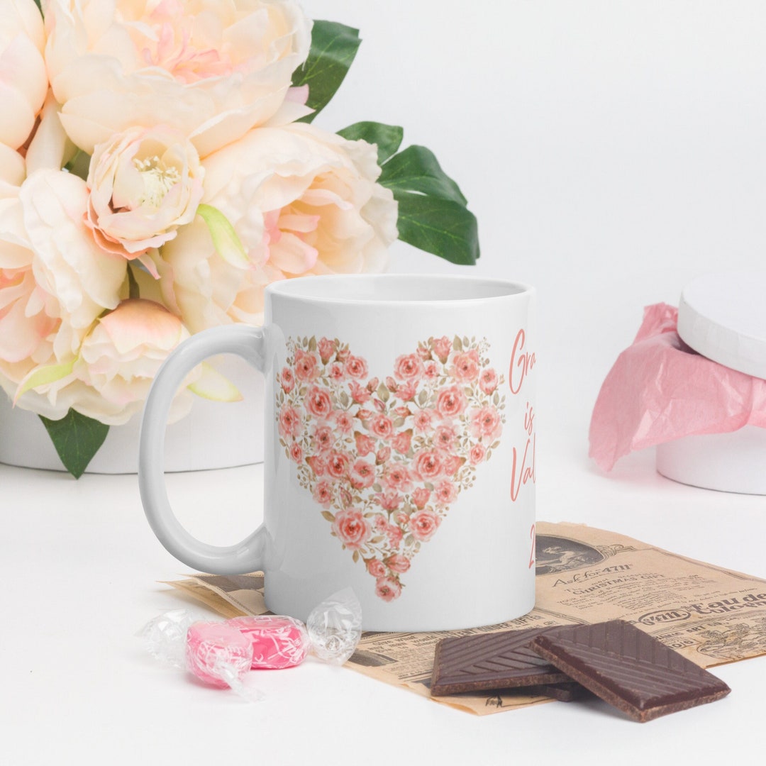 Grandma Is My Valentine Mug, Ceramic Mug, Valentines Day Mug, Valentine Day Gift, Grandma Gift, Grandma Love