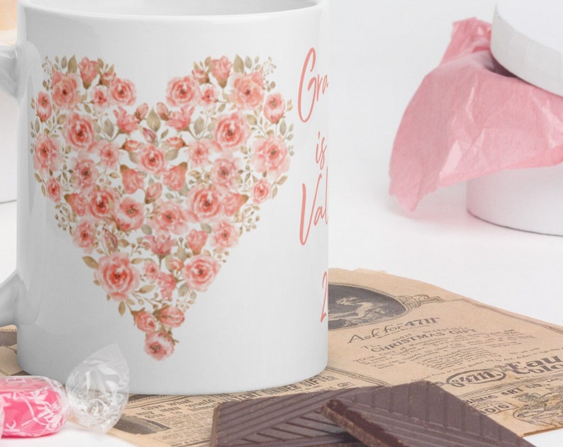 Grandma Is My Valentine Mug, Ceramic Mug, Valentines Day Mug, Valentine Day Gift, Grandma Gift, Grandma Love