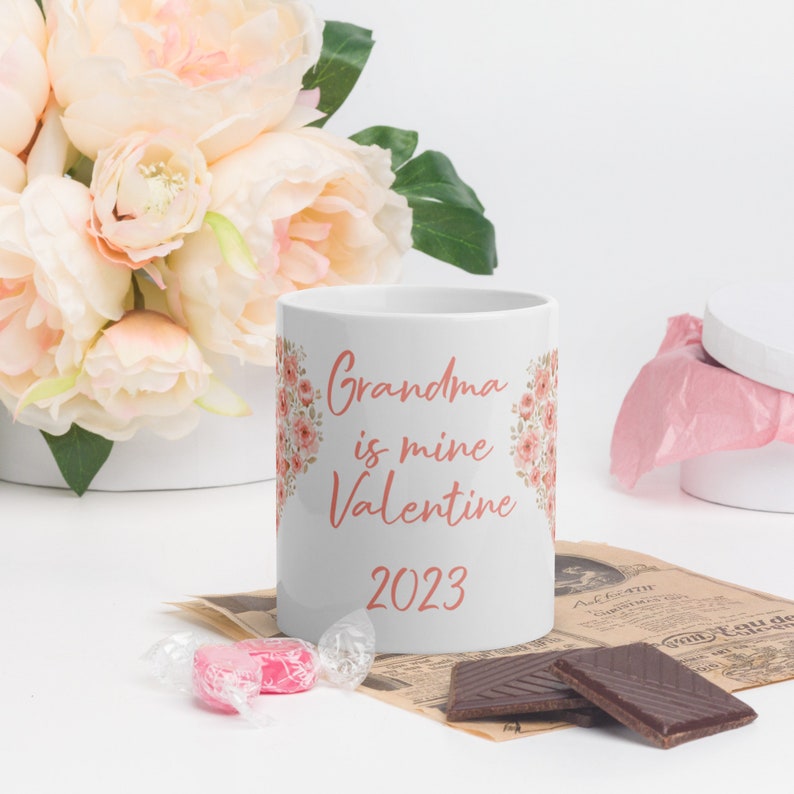 Grandma Is My Valentine Mug, Ceramic Mug, Valentines Day Mug, Valentine Day Gift, Grandma Gift, Grandma Love