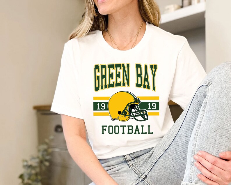 Green Bay Football Sweatshirt, Vintage Retro Green Bay Football Crewneck Sweatshirt, American Football Fan, NFL Shirt - Image 4