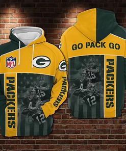 Green Bay Packers American Football Team Nfl 3D All Over Print Zip Up Hoodie Option