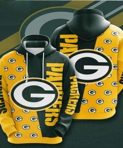 Green Bay Packers Nfl 3D Logo All Over Print Hoodie With Zipper