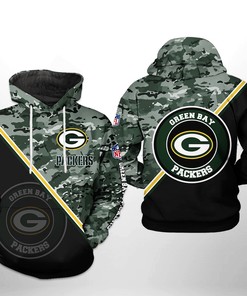 Green Bay Packers Nfl Camo Team 3D All Over Print Hoodie With Zipper
