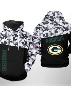 Green Bay Packers Nfl Camo Veteran Team 3D All Over Print Hoodie With Zipper