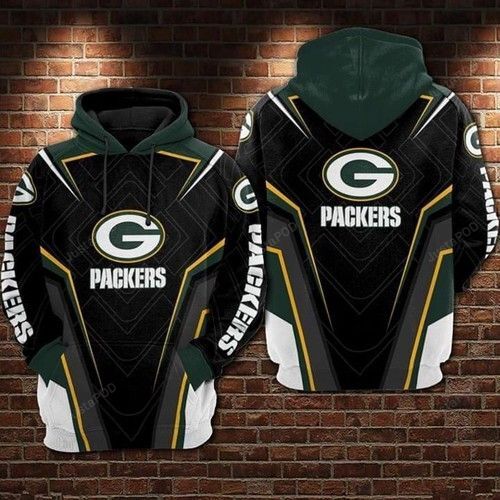 Green Bay Packers Nfl Football Green Men And Women 3D Full Printing Pullover Hoodie And Zippered Option