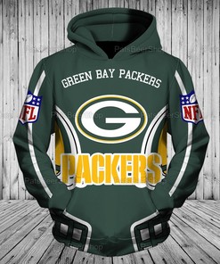 Green Bay Packers Nfl Helmet Hoodie, Packers Hoodie, Unisex 3D All Over Printed Hoodie With Zipper