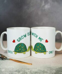 Grow Old With Me Tortoise, Tortoise Gift, Personalised Mug, Valentines Mug, Anniversary Mug