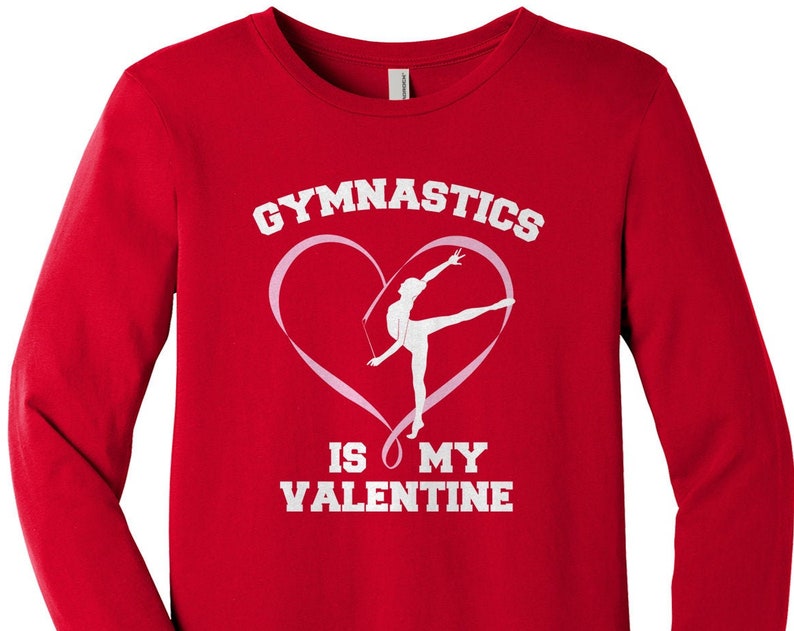 Gymnastics Is My Valentine - Kids' Youth Long Sleeve T-shirt - Image 2