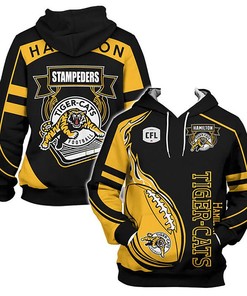 Hamilton Tiger Cats Cfl 3D All Over Print Zip Up Hoodie Option