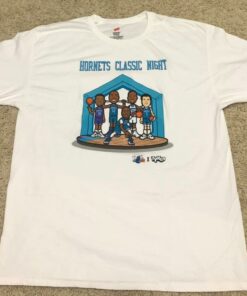 Hanes X NBA Charlotte Hornets Tshirt Sweatshirt Hoodie Crewneck Sweatshirt Pullover Reprinted Full Color Full Size Gifts for NBA Fans