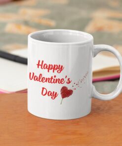 Happy Valentine's Day Coffee Mug, Pretty Heart Pedals Valentine's Day Mug, Gift For Wife, Girlfriend