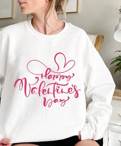 "Happy Valentine's Day" Comfort Colors Unisex Sweatshirt - Aesthetic Cozy Gift