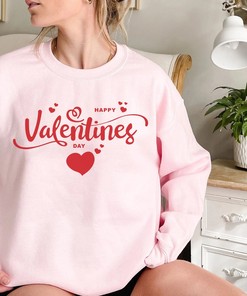 Happy Valentine's Day Sweatshirt, Comfort Colors, Unisex Sweat, Aesthetic Cosy Sweatshirt, Gift for her