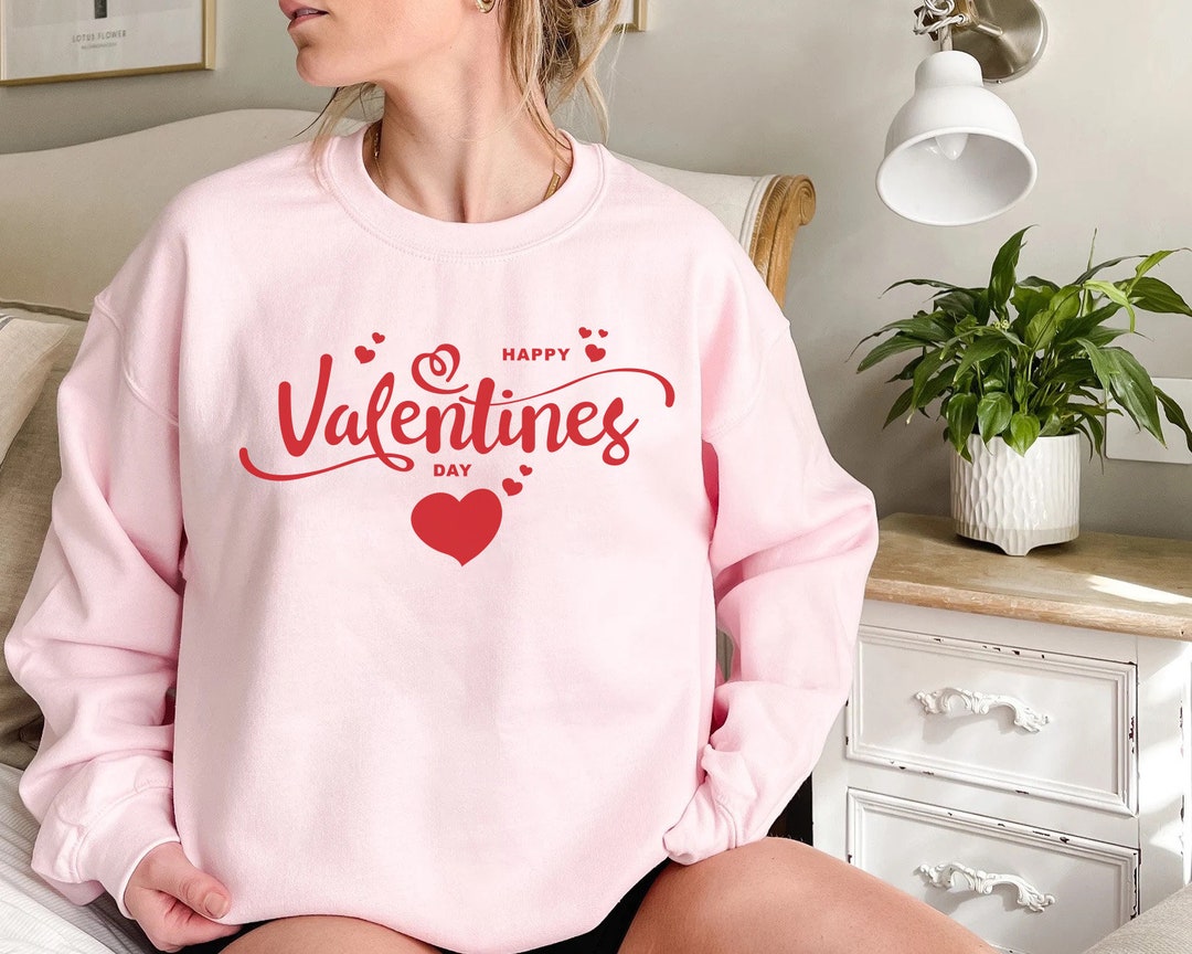 Happy Valentine's Day Sweatshirt, Comfort Colors, Unisex Sweat, Aesthetic Cosy Sweatshirt, Gift for her