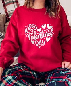 Happy Valentines Day Sweatshirt, Valentines Day Gift, Love Sweatshirt, Heart Sweatshirt, Women Valentine Sweater, Teacher Valentine Day