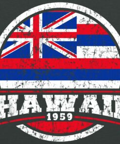 Hawaii Distressed Circle - Hometown Pride Shirt Sweatshirt Pullover Hoodie Reprinted Full Color Full Size