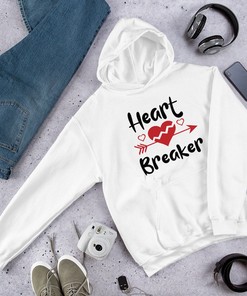 Heart Breaker Valentine Hoodie - Oversized Unisex Pullover Gift