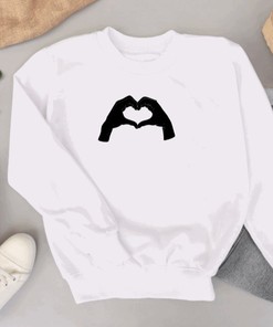 Heart Hand Sweatshirt, Valentines Day Sweatshirt, Valentines Day Sweater, Valentines Day Shirt, Valentines Day Gift, Love Sweatshirt, Heart
