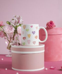 Heart Mug, Valentines Mug, Love Mug, Mugs For Couples, Coffee Mug, Mugs For Lovers, Pink Mug