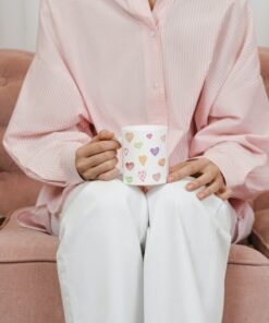 Heart Mug, Valentines Mug, Love Mug, Mugs For Couples, Coffee Mug, Mugs For Lovers, Pink Mug