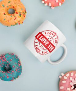 Heart Mug with Quote I Love You, Personalized Mug, Cup Of Love For You Mug, Sending Love Gift, Friendship Mug, Gift For Her