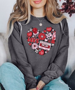 Heart Sweatshirt, Valentines Day Shirt Women, Valentine Sweatshirt For Women Valentines Day Gifts For Women Valentine Shirt