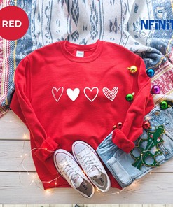 Heart Sweatshirt, Valentines Day Sweatshirt, Couple Gift Sweatshirt, Heart Hoodie, Valentines Day Hoodie, Heart Gift for Women, Valentine