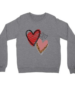 Hearts Valentines Day- Premium Unisex Crewneck Sweatshirt