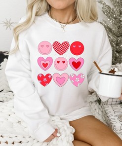 Hearts Valentines Unisex Crewneck Sweatshirt