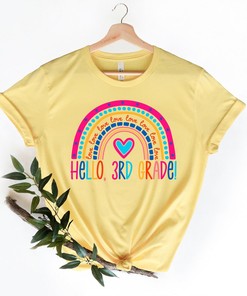 Hello 3th Grade Shirts, Teach Love Inspire Shirt, Back To School Shirt, Third Grade Teacher Tee, Teacher Appreciation Tee, 1st day of school