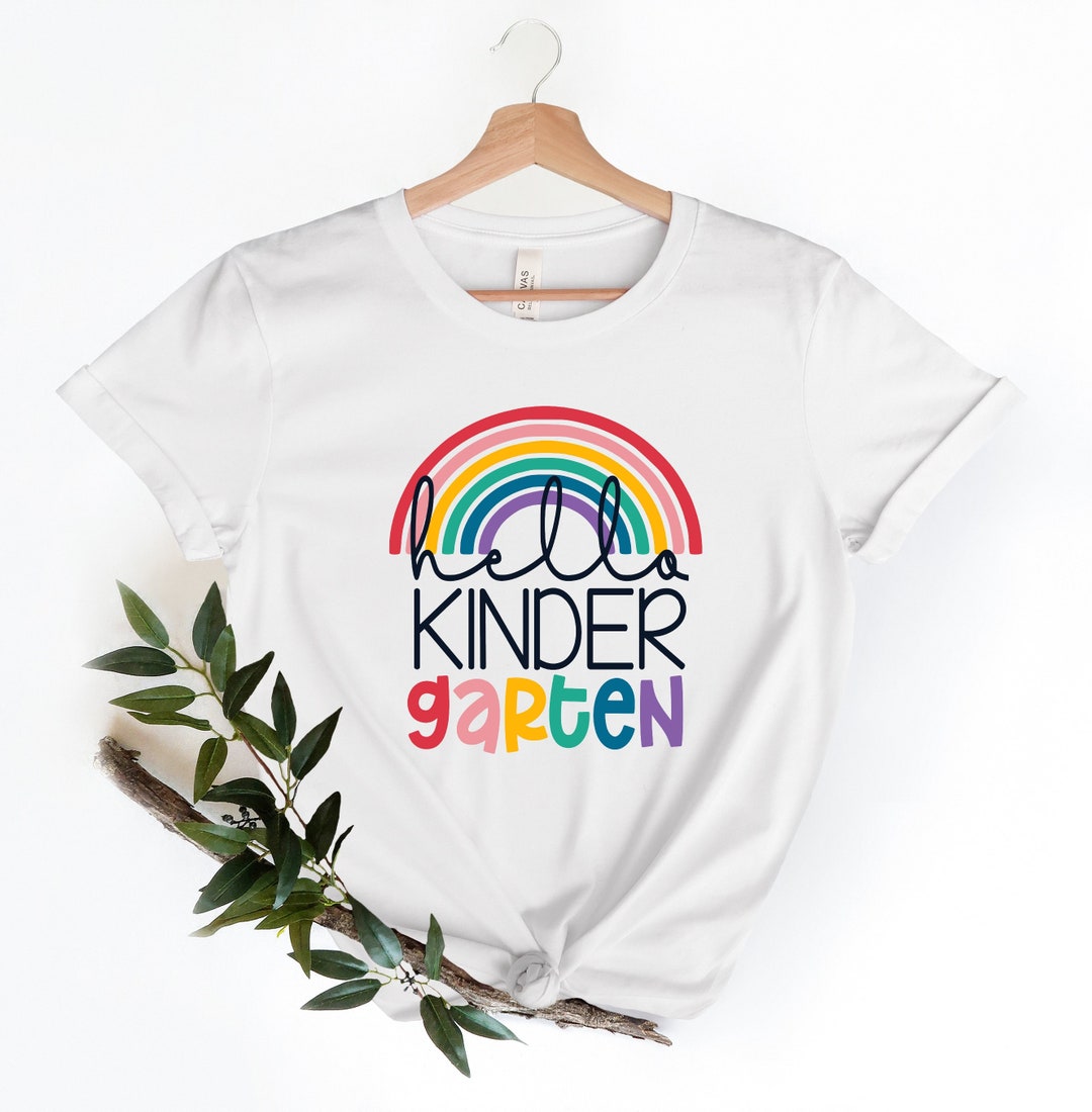 Hello Kindergarten Shirts, Teach Love Inspire Shirt, First Grade Teacher Tee, Teacher Appreciation Tee