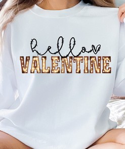 Hello Valentine Sweatshirt, Valentines Day Gift, Valentine Sweater, Valentine Matching Shirts, Cute Valentine Sweatshirt For Man and Women