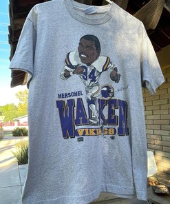 Hershel Walker NFL Minnesota Vikings Tshirt Pullover Hoodie Crewneck Sweatshirt Reprinted Full Color Full Size Gifts For NFL Fans