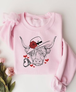Highland Cow Valentine's Day Shirt: Cute and Gift-Worthy