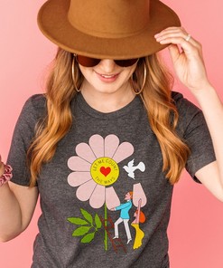 Hippie Love Shirt, Let Me Count The Ways 1960s Valentine Retro Tee, Hipster Unisex Tshirt