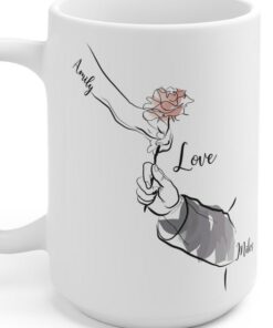 Holding Hands Mug Valentine Personalized Mug Valentines Heart Mug Only You Coffe Mug Valentines Day Gift