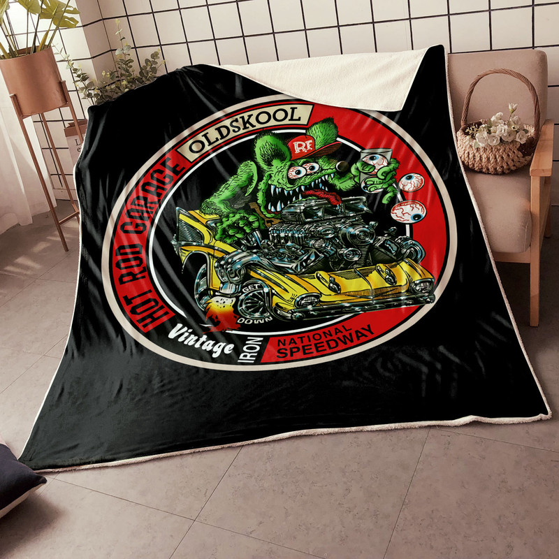 Hot Rod Garage Old Skool Blanket
