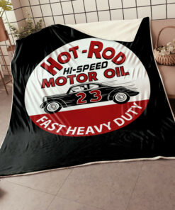 Hot Rod Motor Oil Street Vintage Blanket