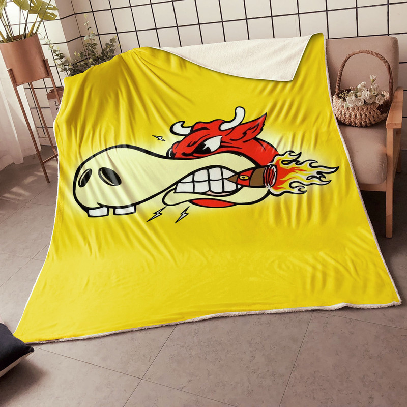 Hot Rod Mr. Horsepower Woodpecker Blanket