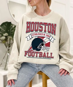 Houston Football Team Sweatshirt, Retro Houston Football Crewneck Sweatshirt, American Football Fan, NFL Shirt