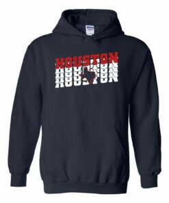Houston Retro Repeat - Sport Shirt Sweatshirt Pullover Hoodie Reprinted Full Color Full Size