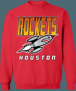 Houston Rockets GRADIENT Retro NBA Crewneck Sweatshirt Hoodie Shirt Gifts for Fans