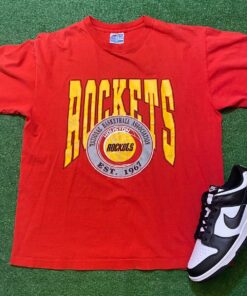 Houston Rockets Vintage Style Tshirt Hoodie Crewneck Sweatshirt Reprinted Full Color Full Size Gifts for NBA Fans