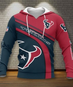 Houston Texans Blue And Red 3D All Over Print Zip Up Hoodie, Personalized Nfl Hoodie