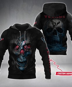 Houston Texans Custom Name 3D All Over Print Zip Up Hoodie, Personalized Nfl Hoodie