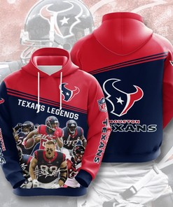 Houston Texans Legends 3D All Over Print Zip Up Hoodie, Personalized Nfl Hoodie