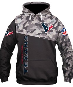 Houston Texans Military 3D Hoodie Zip Hoodie, Nfl 3D All Over Print Hoodie Zip Hoodie