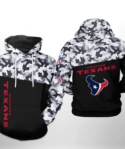 Houston Texans Nfl Camo Veteran Team 3D All Over Print Zip Up Hoodie Option
