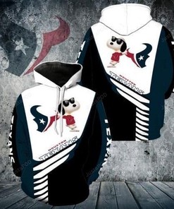 Houston Texans Nfl Football White Blue Black 3D All Over Print Zip Up Hoodie Option